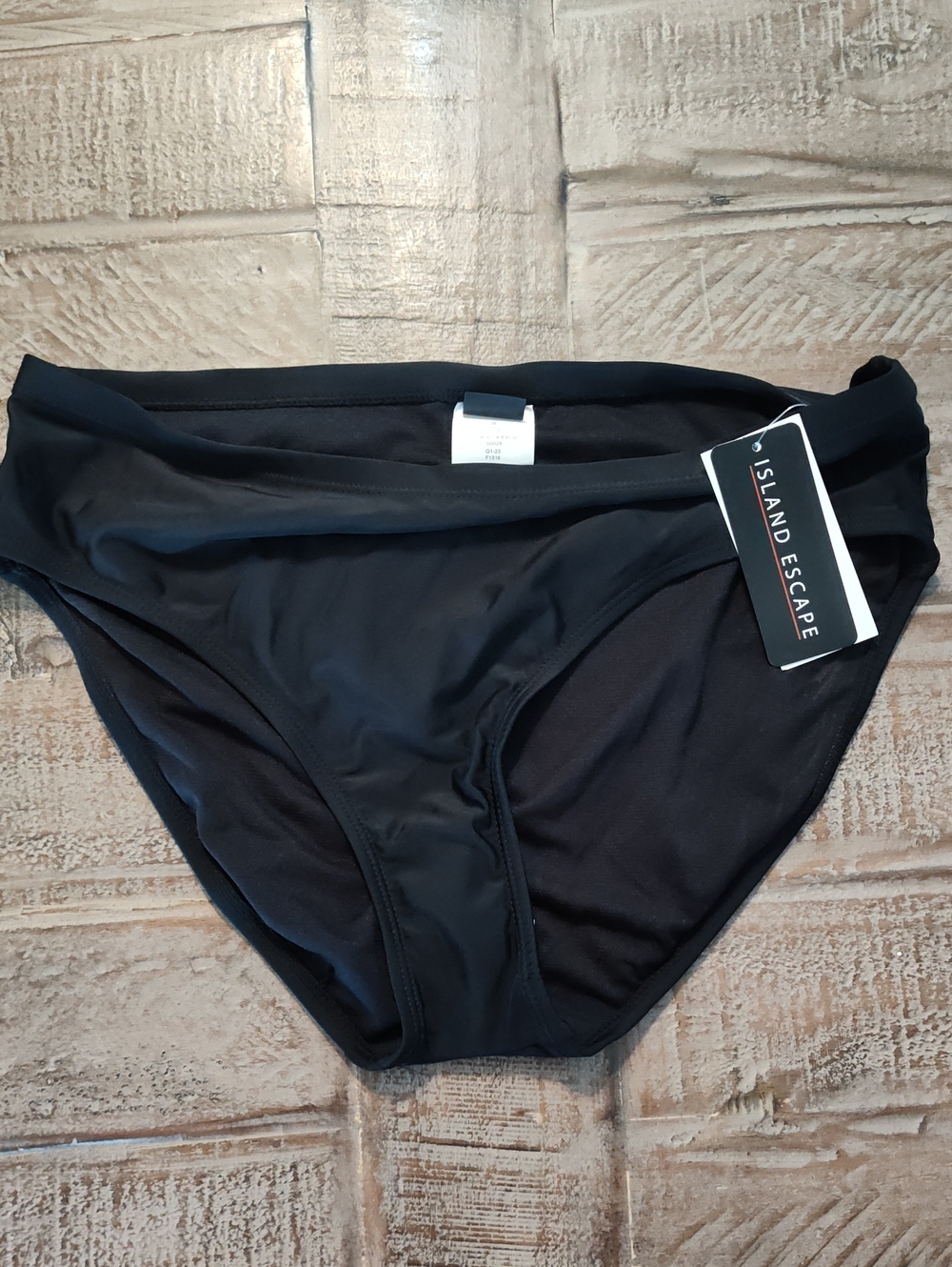 Island Escape Black Bikini Size 8 Brief